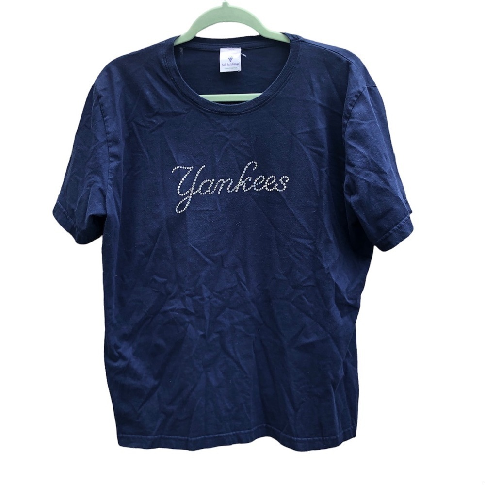NY YANKEES WOMENS JEWELED TEE